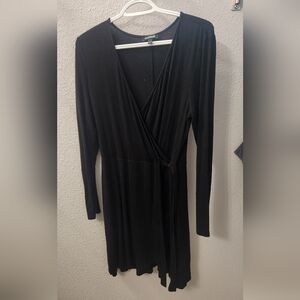 Express Black Long Sleeve Dress